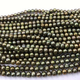 ELEISPL JEWELRY 12 Strands 8mm Olive Green Freshwater Pearl Strings #496-1