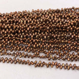 ELEISPL JEWELRY 15 Strands 4-5mm Coffee Color  Freshwater Cultured Potato Pearl Strings #497-2