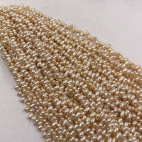 ELEISPL JEWELRY Wholesale 10 Strands 4mm*6-7mm  Freshwater Light Pink Pearl Strings Small Beads #497-6