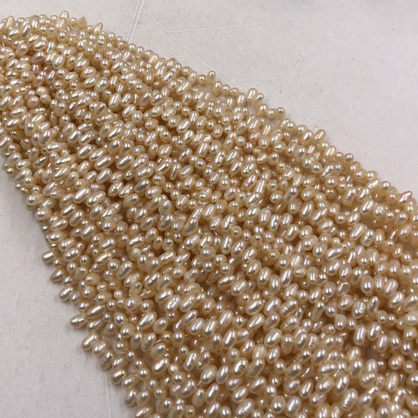 ELEISPL JEWELRY Wholesale 10 Strands 4mm*6-7mm  Freshwater Light Pink Pearl Strings Small Beads #497-6