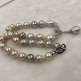 ELEISPL 12-14mm Baroque Pearls Necklacce Ameral Pendants 49cm #498-27