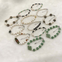 ELEISPL JEWELRY Wholesale 12 Pieces Mix Style Real FW Pearls With Other Beads Bracelets #498-29