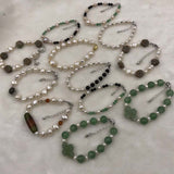 ELEISPL JEWELRY Wholesale 12 Pieces Mix Style Real FW Pearls With Other Beads Bracelets #498-29