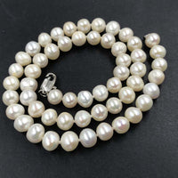 ELEISPL JEWELRY Wholesale 3 Strands White Pearls Necklace 7-8mm Thick Skin Near Round  #498-30-3