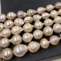 ELEISPL 1 String 12-15mm Near Drop Nucleated Kasumi Pearls 40cm  #500-2