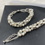 ELEISPL JEWELRY Lots 16 Pieces Handcraft Freshwater White Pearls Bracelets Magnetic Clasp #500-6