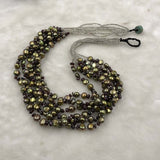 ELEISPL Fashion Jewelry 51cm 6Strands Green FW Pearls Mixed Gemstone Necklace #501-10