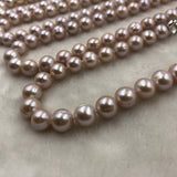 ELEISPL JEWELRY Wholesale 8 Strands Near 10mm Round Light Purple Pearls Necklace  #501-31