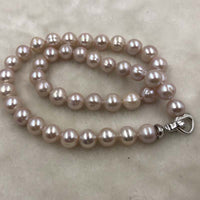 ELEISPL JEWELRY Wholesale 8 Strands Near 10mm Round Light Purple Pearls Necklace  #501-31