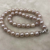 ELEISPL JEWELRY Wholesale 8 Strands Near 10mm Round Light Purple Pearls Necklace  #501-31