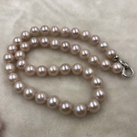 ELEISPL JEWELRY Wholesale 8 Strands Near 10mm Round Light Purple Pearls Necklace  #501-31