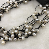 ELEISPL JEWELRy 55cm 8Lines Real Freshwater Pearls Necklace Original Simple Clasp #501-32