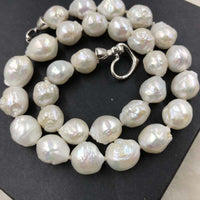 ELEISPL 17" 11-14mm White Baroque Kasumi Pearl Necklace #501-33-1