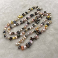 ELEISPL JEWELRY 104CM Sweater Necklace  Rare FW Pearls  7-16MM Mixed Colours #501-33-2