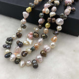 ELEISPL JEWELRY 104CM Sweater Necklace  Rare FW Pearls  7-16MM Mixed Colours #501-33-2