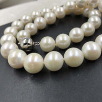 ELEISPL JEWELRY Gorgeous 11.5-13mm Round White Pearls Necklace #501-34-3