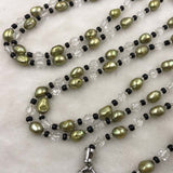 ELEISPL JEWELRY 156CM 7-8MM Green Freshwater Pearls Necklace  #501-9