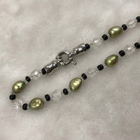 ELEISPL JEWELRY 156CM 7-8MM Green Freshwater Pearls Necklace  #501-9