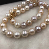 ELEISPL 17INCH 10-11.5MM Mixed Near Round Pearls Necklace #502-10