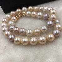 ELEISPL 17INCH 10-11.5MM Mixed Near Round Pearls Necklace #502-10