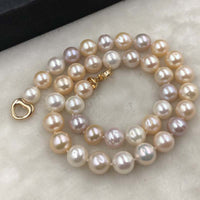 ELEISPL 17INCH 10-11.5MM Mixed Near Round Pearls Necklace #502-10