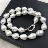 ELEISPL Gorgeous Drop 12-13X14-18MM White Pearls Necklace #502-11