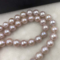 ELEISPL 43cm 9-10 Round Purple Pearls Necklace #502-12