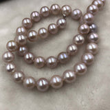 ELEISPL 43cm 9-10 Round Purple Pearls Necklace #502-12