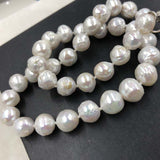 ELEISPL 44cm 11-13MM White Baroque Kasumi Pearls Necklace #502-13