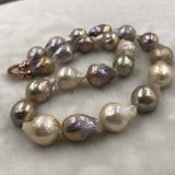 ELEISPL GORGEOUS Luster Rainbow Kasumi Pearls Necklace 13-16*17-20mm #502-15