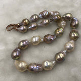 ELEISPL GORGEOUS Luster Rainbow Kasumi Pearls Necklace 13-16*17-20mm #502-15