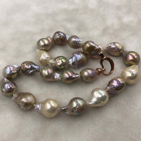 ELEISPL GORGEOUS Luster Rainbow Kasumi Pearls Necklace 13-16*17-20mm #502-15