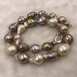 ELEISPL GORGEOUS Luster Rainbow Kasumi Pearls Necklace 13-16*17-20mm #502-15