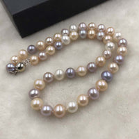 ELEISPL JEWELRY 17" 9-10mm Near Round Multi-colours Pearls Necklace #502-28