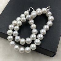 ELEISPL JEWELRY 17" 11-12mm Milky White Pearls Necklace #502-29