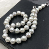 ELEISPL JEWELRY 17" 11-12mm Milky White Pearls Necklace #502-29