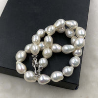 ELEISPL JEWELRY Big Baroque Drop White Pearls Necklace #502-35