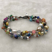 ELEISPL Wholesale 3 PCS Mixed Real Cultured Pearls Bracelets Retro Style Clasp #502-36