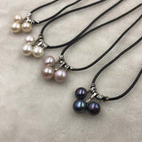 ELEISPL 4 PCS 9.5-10MM FW Pearls Pendant Necklace  #602-49