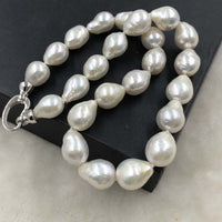 ELEISPL JEWELRY 12-14MM Drop Pearls Necklace  #502-38