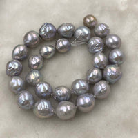 ELEISPL 11-14MM  1 Strand Thick Kasumi Gray Pearls Loose String 37cm #502-45-1