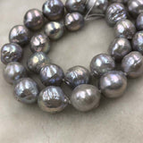 ELEISPL 11-14MM  1 Strand Thick Kasumi Gray Pearls Loose String 37cm #502-45-1