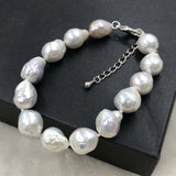 ELEISPL JEWELRY 11-12MM Gray Kasumi Pearls Bracelet #502-45-2