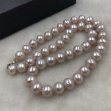 ELEISPL 17inch 10mm Near Bread Shape Light Purple FW Pearls Necklace #502-45-8