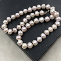 ELEISPL 17inch 10mm Near Bread Shape Light Purple FW Pearls Necklace #502-45-8