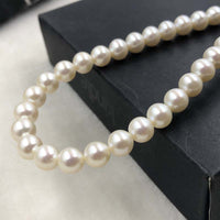 ELEISPL JEWELRY AAA Top 7-8mm Round White Pearls Loose String #505-1