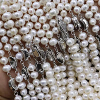 ELEISPL New wholesale 10 Qty 50cm length Thick fresh water pearl necklace 7-8mm #317