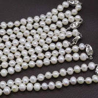 ELEISPL New wholesale 10 Qty 50cm length Thick fresh water pearl necklace 7-8mm #317