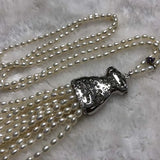 ELEISPL JEWELRY Sweater Long Necklace 85cm +11cm Pendant 4mm Rice Freshwater Pearls #23500-2