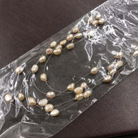 ELEISPL 4 Qty Star Style Multi-strands Baroque Real Pearls Necklace #508-7-5